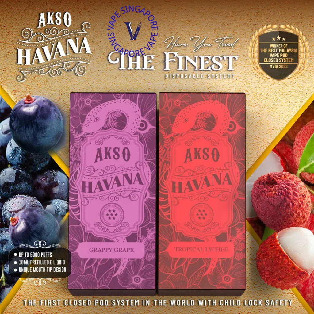 Akso Havana Refill Cartridge (5000 Puff) - Vape Singapore SG Vape