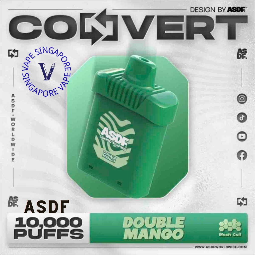 ASDF Convert 10,000 Puff (Prefilled Pod) - Vape Singapore SG Vape