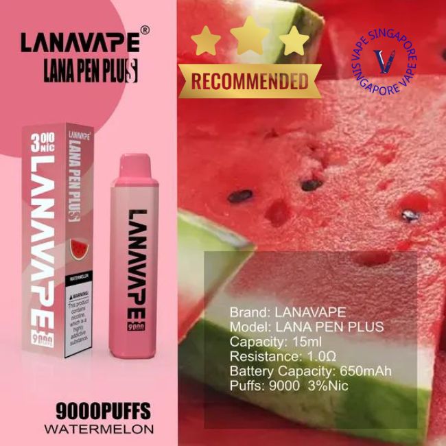 Lana Pen Plus 9000 Puff Ready Stock - Vape Singapore SG Vape