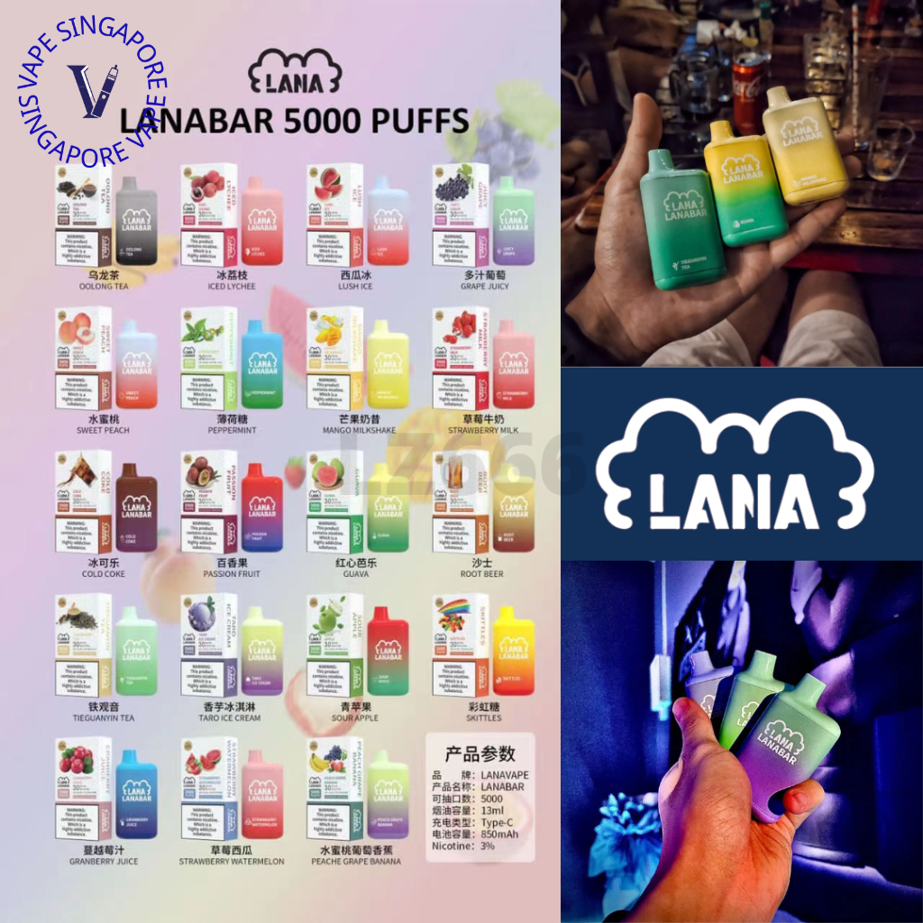 Lana bar 5000 puff disposable vape - Vape Singapore SG Vape